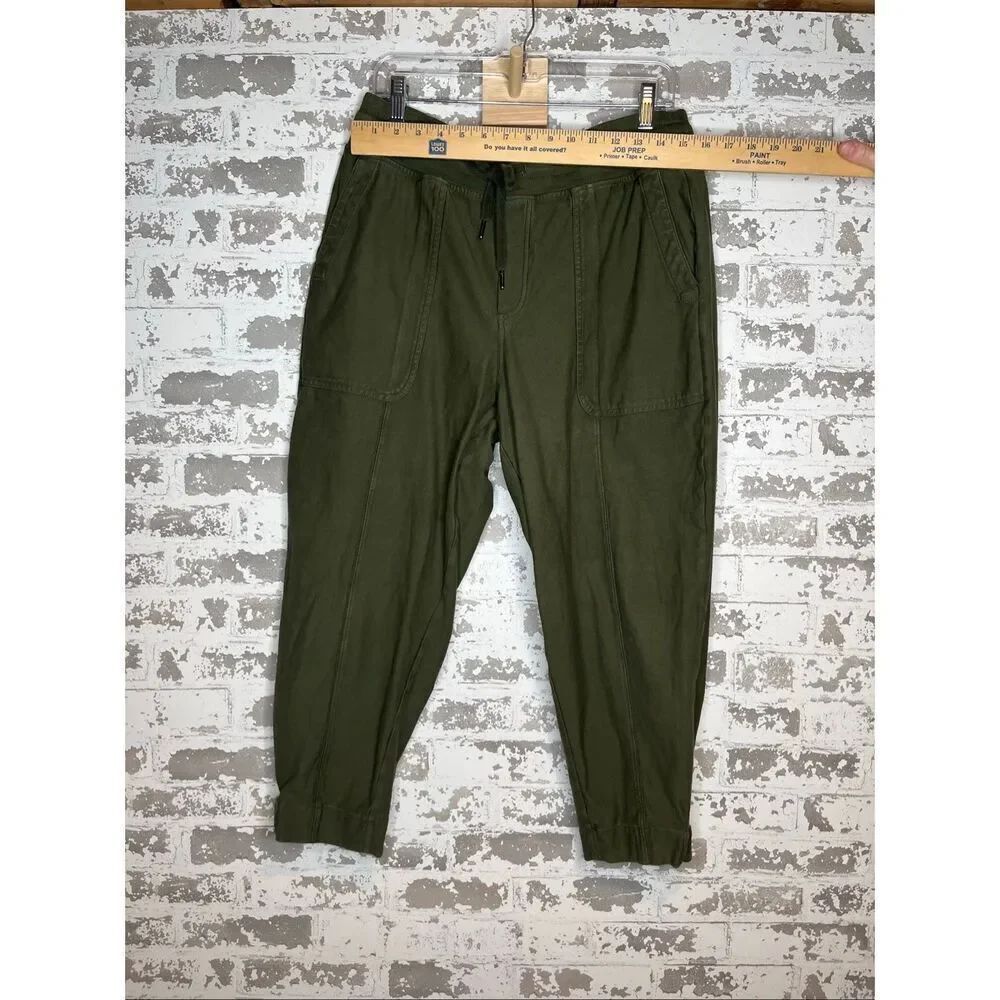 Athleta | women olive green joggers cotton blend - Picture 5 of 10